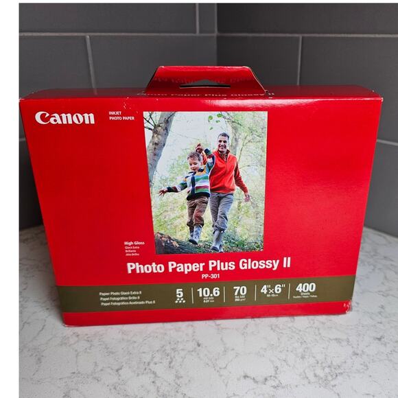 Canon PP-301 5* Photo Paper Plus Glossy 2 ll4x6" 400 Sheets Pack NEW NIB